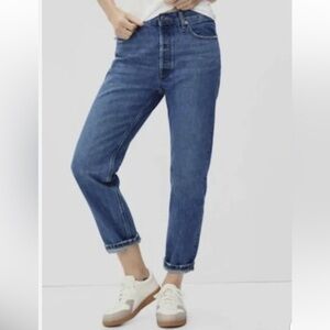 Everlane organic cotton relaxed fit straight jeans size 28
